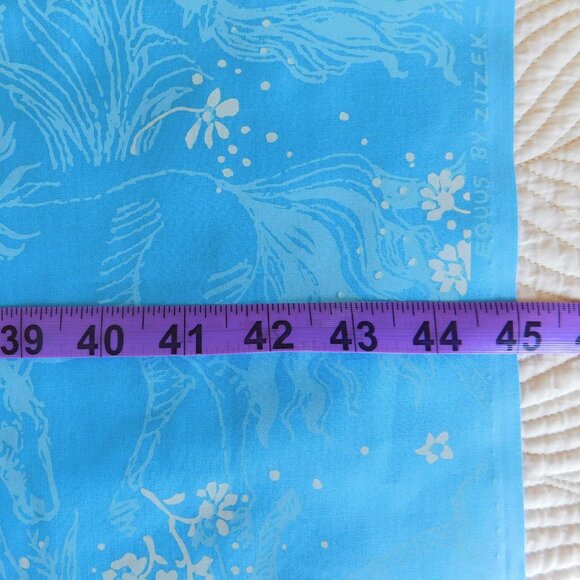 VTG Equus Zuzek 60s Key West Hand Print Fabric horse stallion Lilly Pulitzer 1yd - Picture 11 of 15
